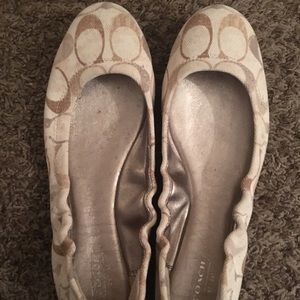 Coach flats - neutral colors new! Size 9